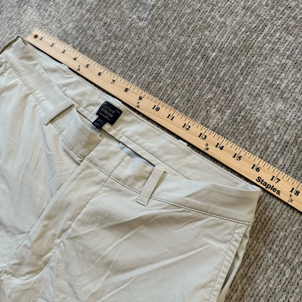J.Crew Stretch Classic Shorts Men’s 35W Khaki Nylon Blend 10”‎ Inseam